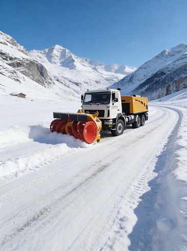 Фрезерно-роторный снегоочиститель SB 500 - SBE 300 на шасси МАЗ 6х6