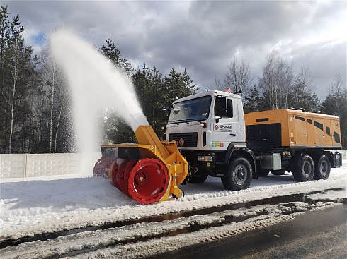 Фрезерно-роторный снегоочиститель SB 500 - SBE 300 на шасси МАЗ 6х6