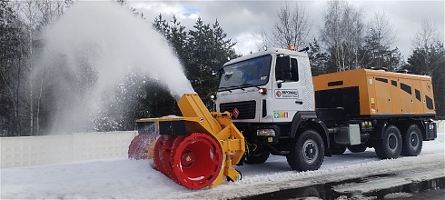 Фрезерно-роторный снегоочиститель SB 500 - SBE 300 на шасси МАЗ 6х6